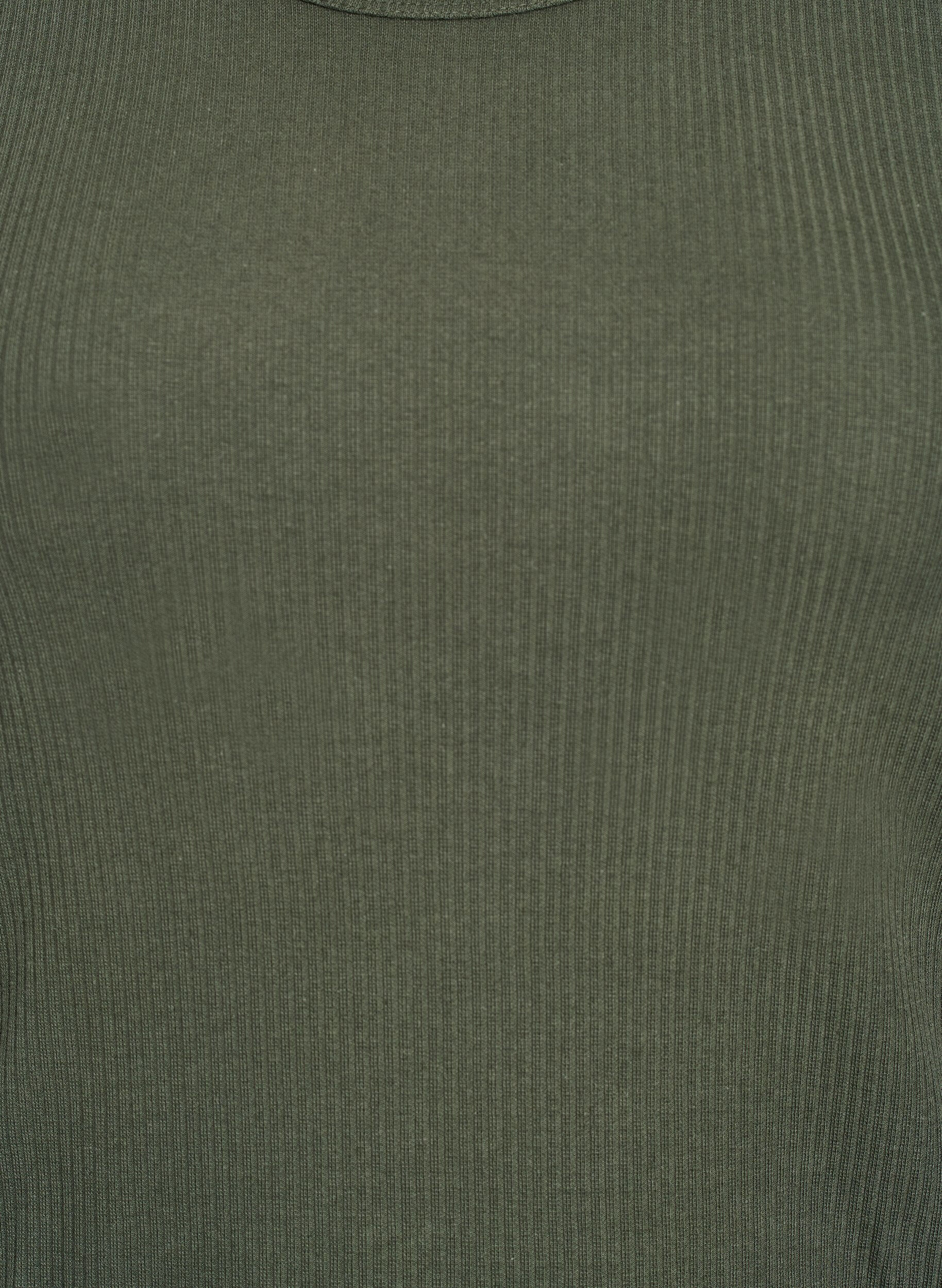 Zizzi Robe T-shirt mi-longue en jersey c&ocirc;tel&eacute;, Vert, Packshot image number 2