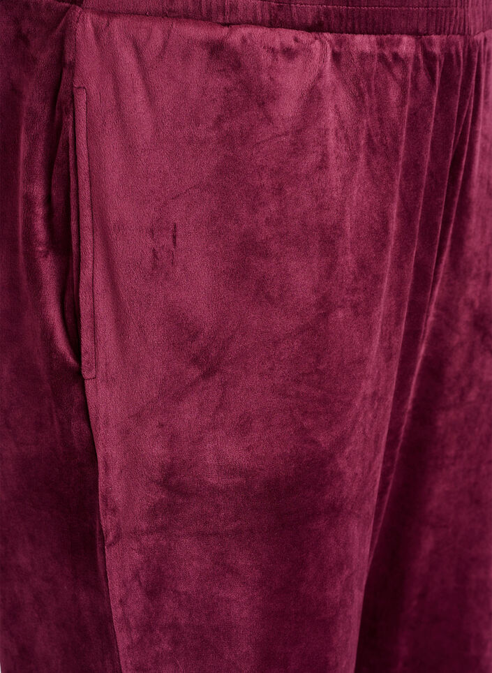 Pantalon ample en velours, Bordeaux, Packshot image number 2