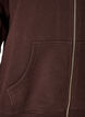 Cardigan sweat avec col montant et zip, Marron, Packshot image number 3