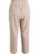 Pantalon de pyjama ray&eacute; &agrave; taille haute et coupe ample, Beige, Packshot image number 1