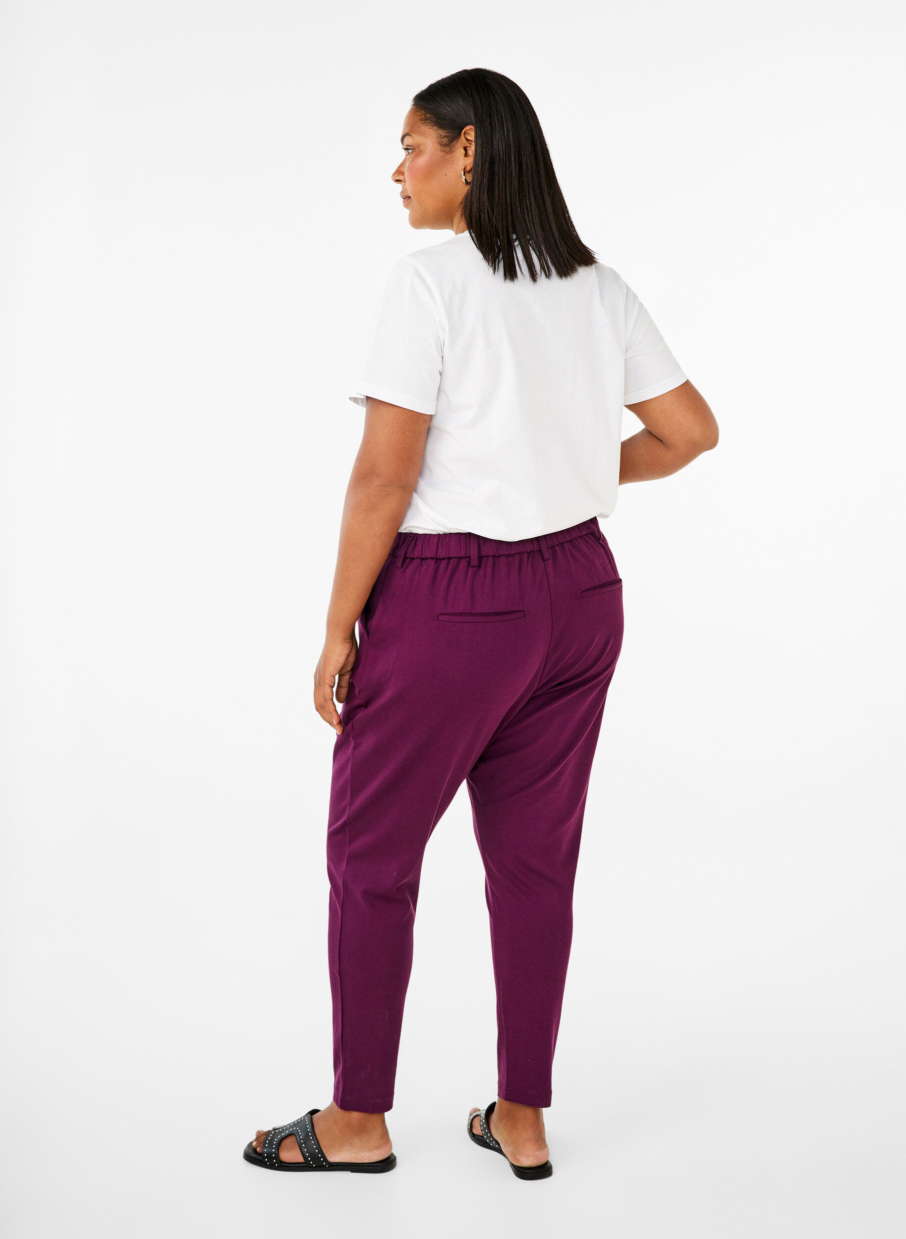 Zizzi Pantalon Maddison, Violet, Model image number 1