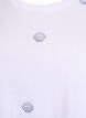 T-shirt en coton biologique avec motifs brod&eacute;s, Blanc, Packshot image number 2