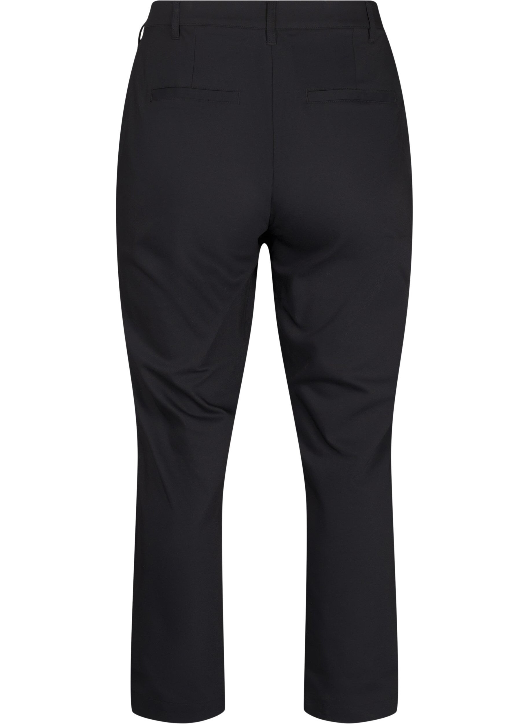 Zizzi Pantalon coupe droite &agrave; taille haute, Noir, Packshot image number 1