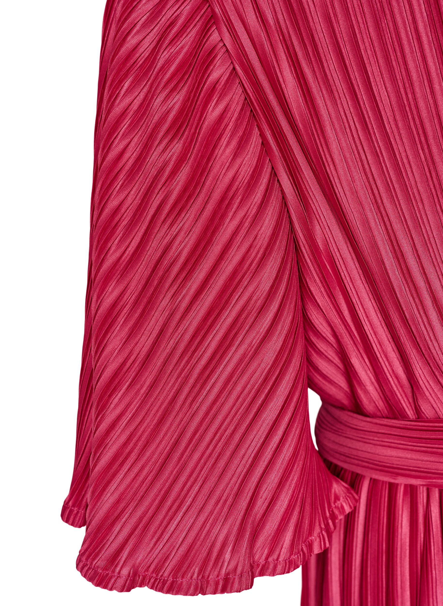 ZizziRobe midi pliss&eacute;e avec manches chauve-souris, Rose, Packshot image number 3