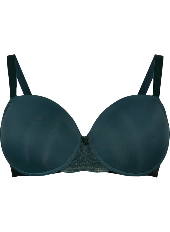 Soutien-gorge moul&eacute; en tulle, Vert fonc&eacute;, Packshot image number 0