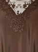 Tunique en viscose avec dentelle, Marron, Packshot image number 2
