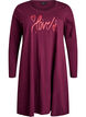 Chemise de nuit &agrave; manches longues en coton bio, Bordeaux, Packshot image number 0