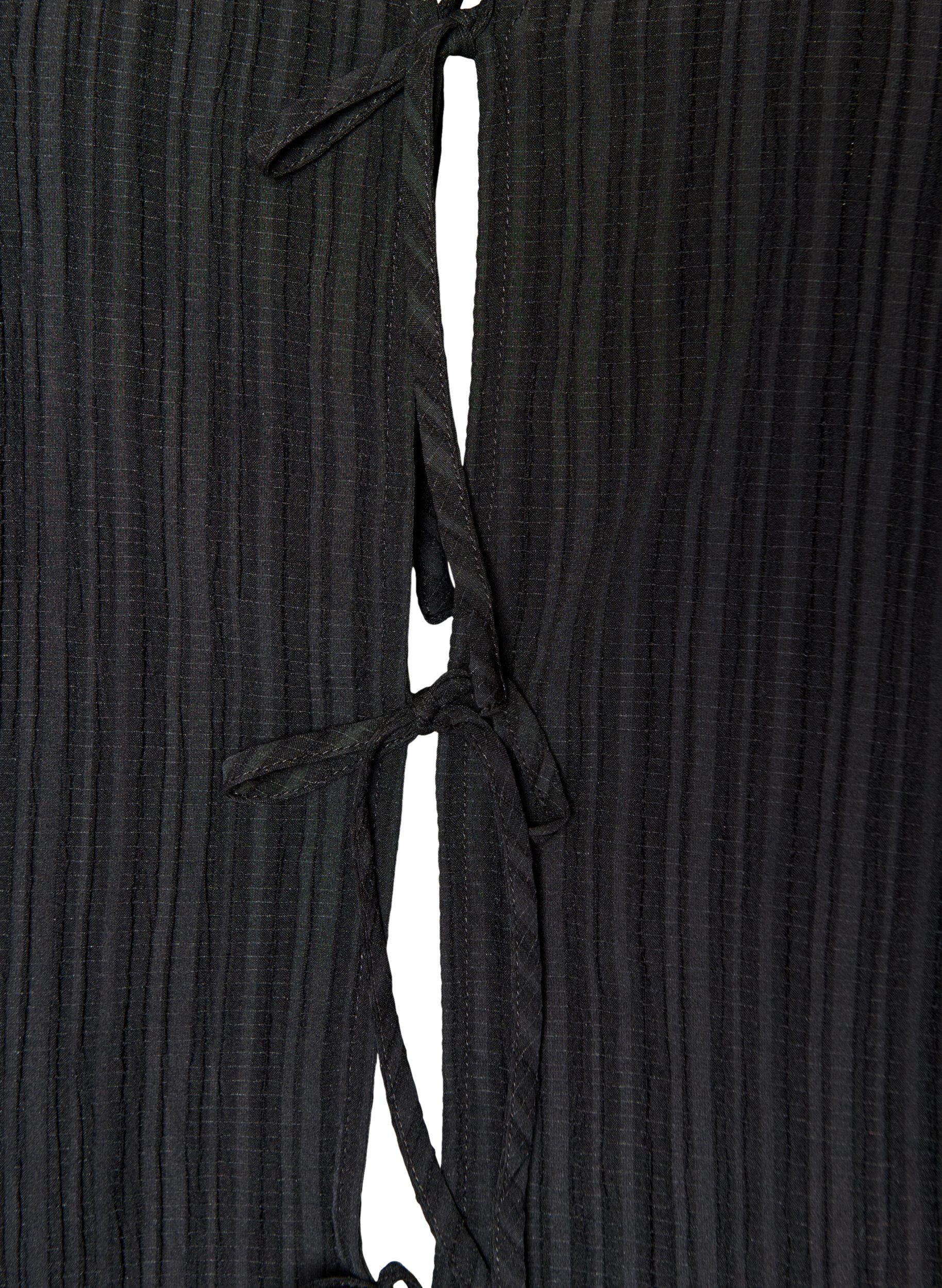 ZizziBlouse sans manches textur&eacute;e avec lien &agrave; nouer, Noir, Packshot image number 2