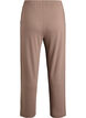 Pantalon taille haute coupe droite en jersey, Marron, Packshot image number 1