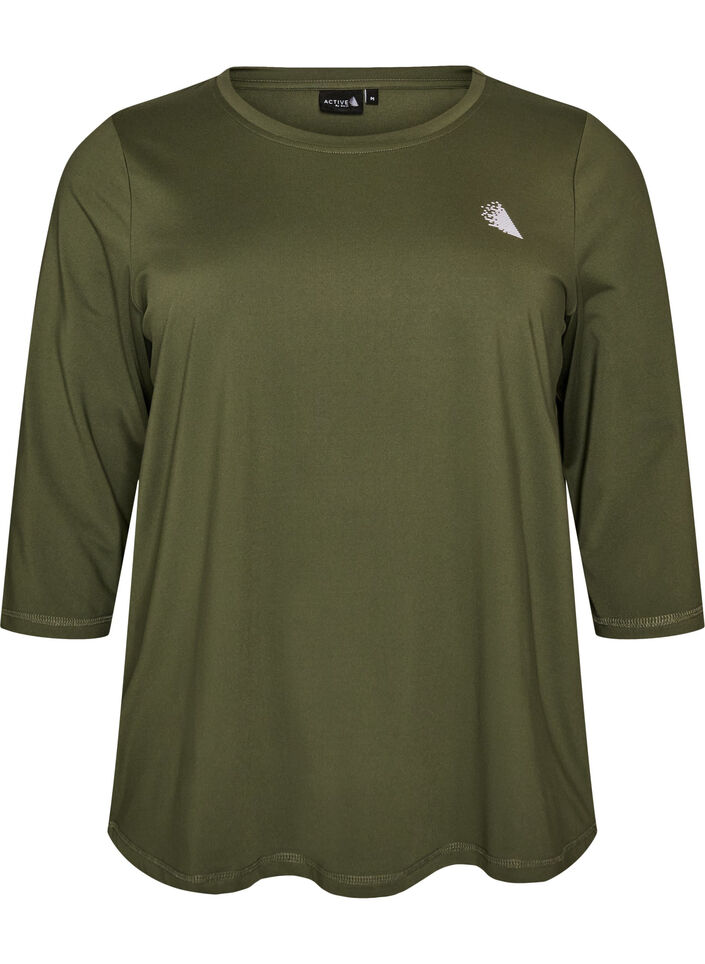 Haut de sport avec manches 3/4, Vert, Packshot image number 0