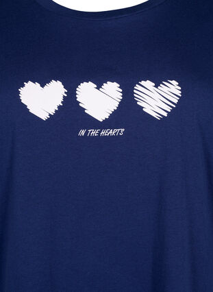 T-shirt en coton à col ras du cou avec impression, Medieval B.W. Hearts, Packshot image number 2