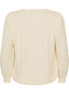 Blouse en jersey textur&eacute; &agrave; la silhouette ballon, Vanille, Packshot image number 1
