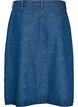 Jupe en jean coupe &eacute;vas&eacute;e avec patte de boutonnage ondul&eacute;e, Bleu, Packshot image number 1