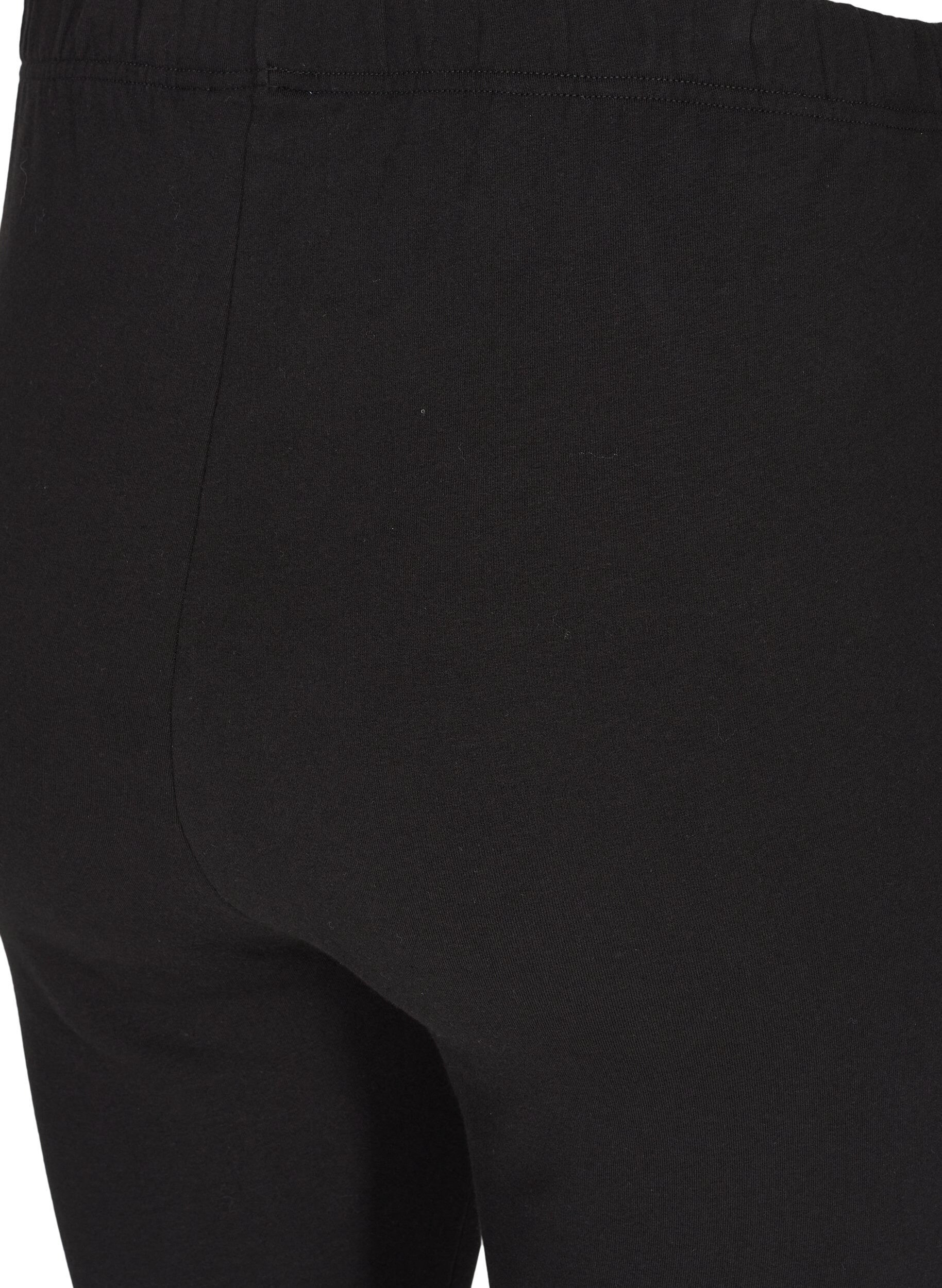 Zizzi Leggings en coton avec doublure, Noir, Packshot image number 2