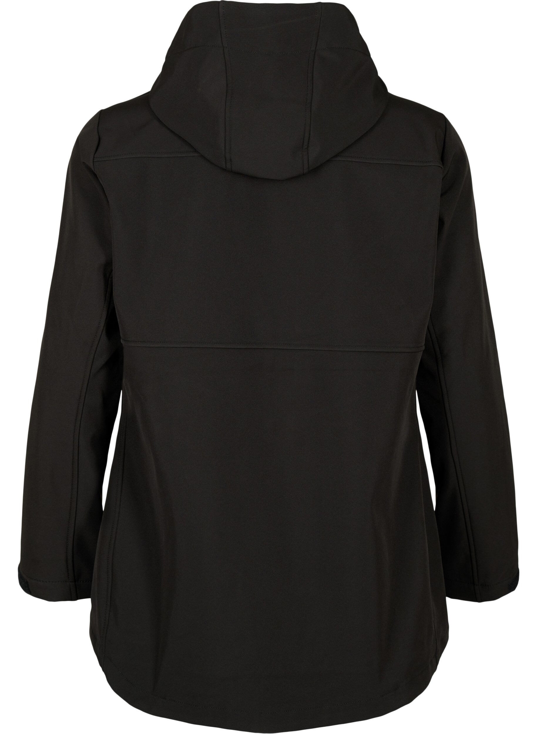 Zizzi  Veste softshell courte avec des poches, Black, Packshot image number 1