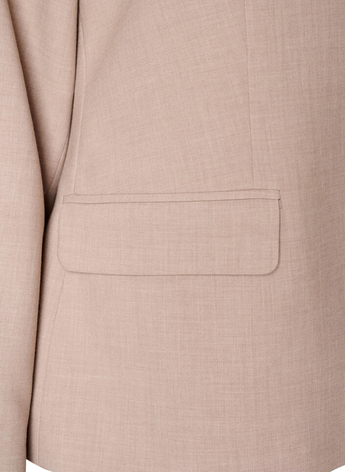 Blazer classique avec fermeture &agrave; bouton unique et poches, Beige, Packshot image number 3