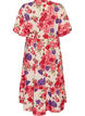 Robe midi en coton avec imprim&eacute; floral, Rouge, Packshot image number 1