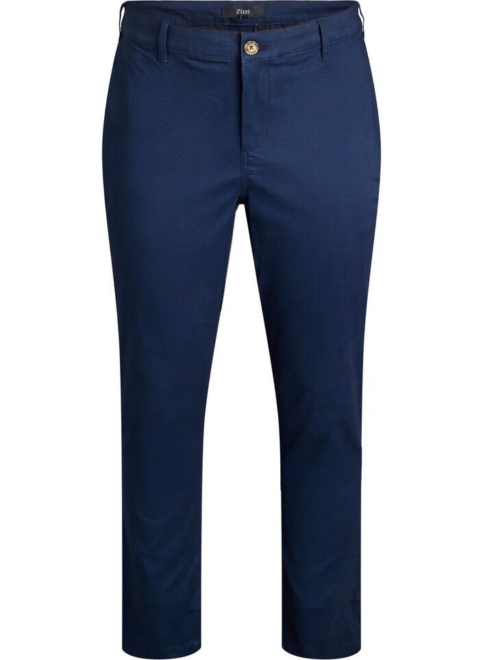 Chinos en coton, Bleu, Packshot image number 0