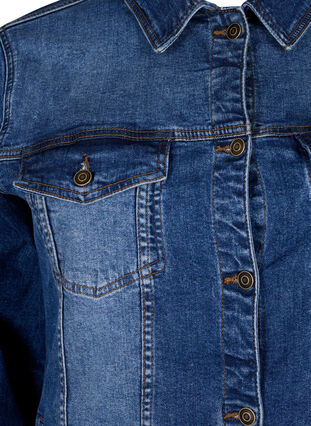 Veste courte en jean en coton, Blue denim, Packshot image number 2