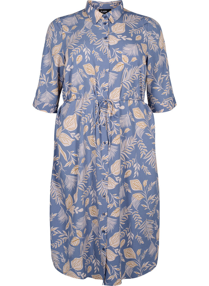 FLASH - Robe chemise avec imprimé, Delft AOP, Packshot image number 0