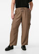 Pantalon cargo taille haute, Beige, Model image number 2