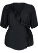 Blouse cache-cœur en viscose avec manches mi-longues, Black, Packshot image number 0