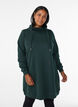 FLASH - Robe sweat-shirt courte à col montant et poches, Vert foncé, Model image number 0