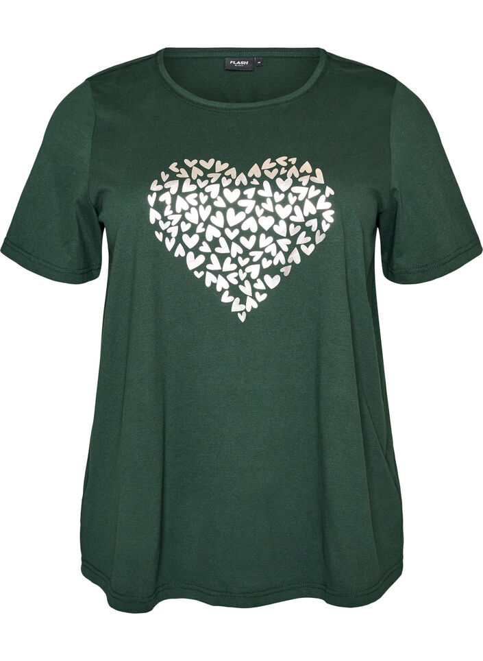 T-shirt imprim&eacute;, Vert, Packshot image number 0