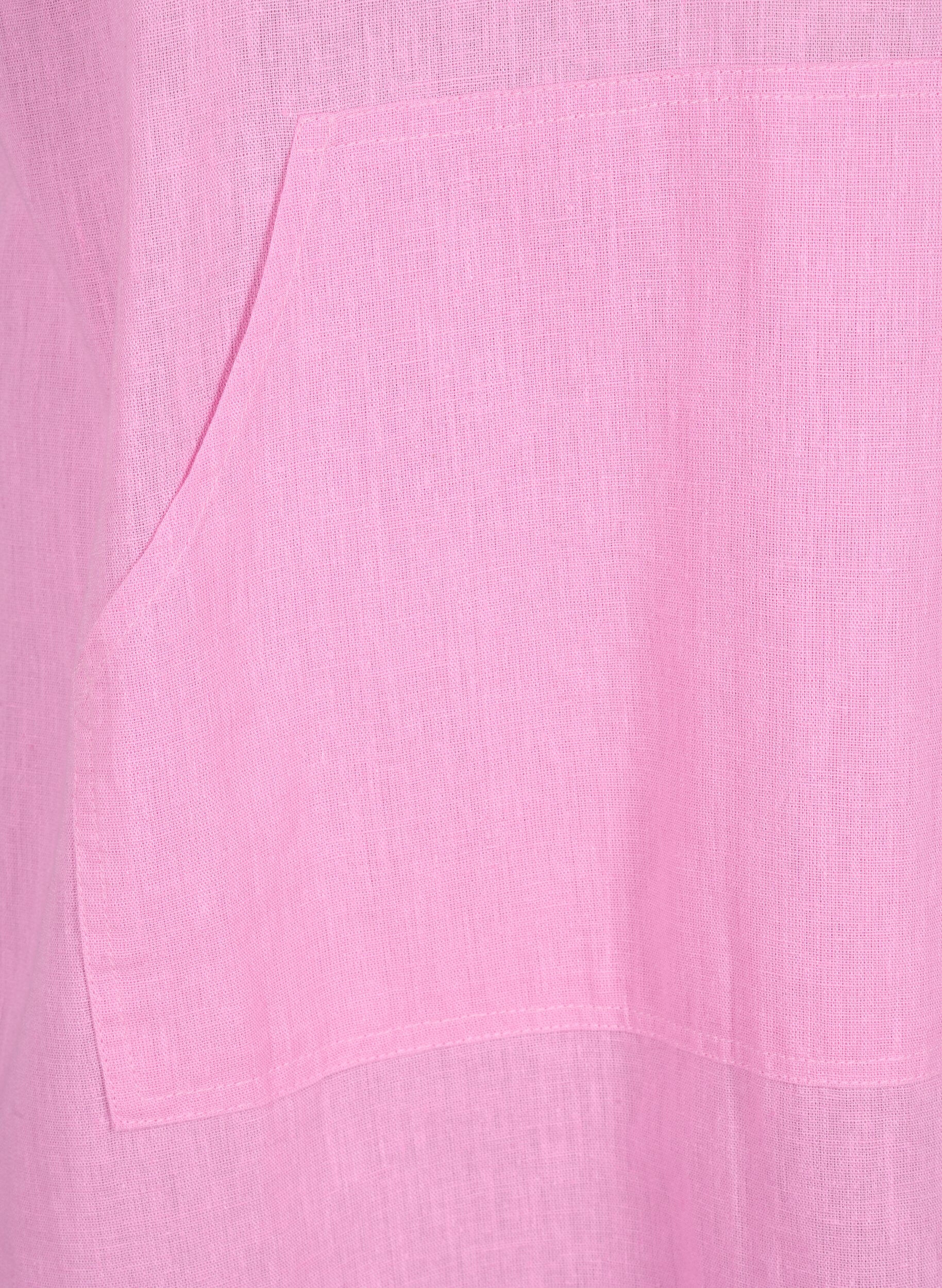 Zizzi Robe &agrave; capuche en coton m&eacute;lang&eacute; et lin, Rosebloom, Packshot image number 2