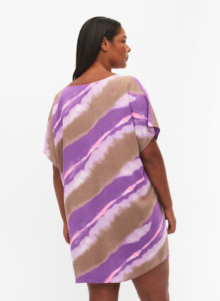Robe de plage imprimée en viscose, Fantom Print, Model image number 1