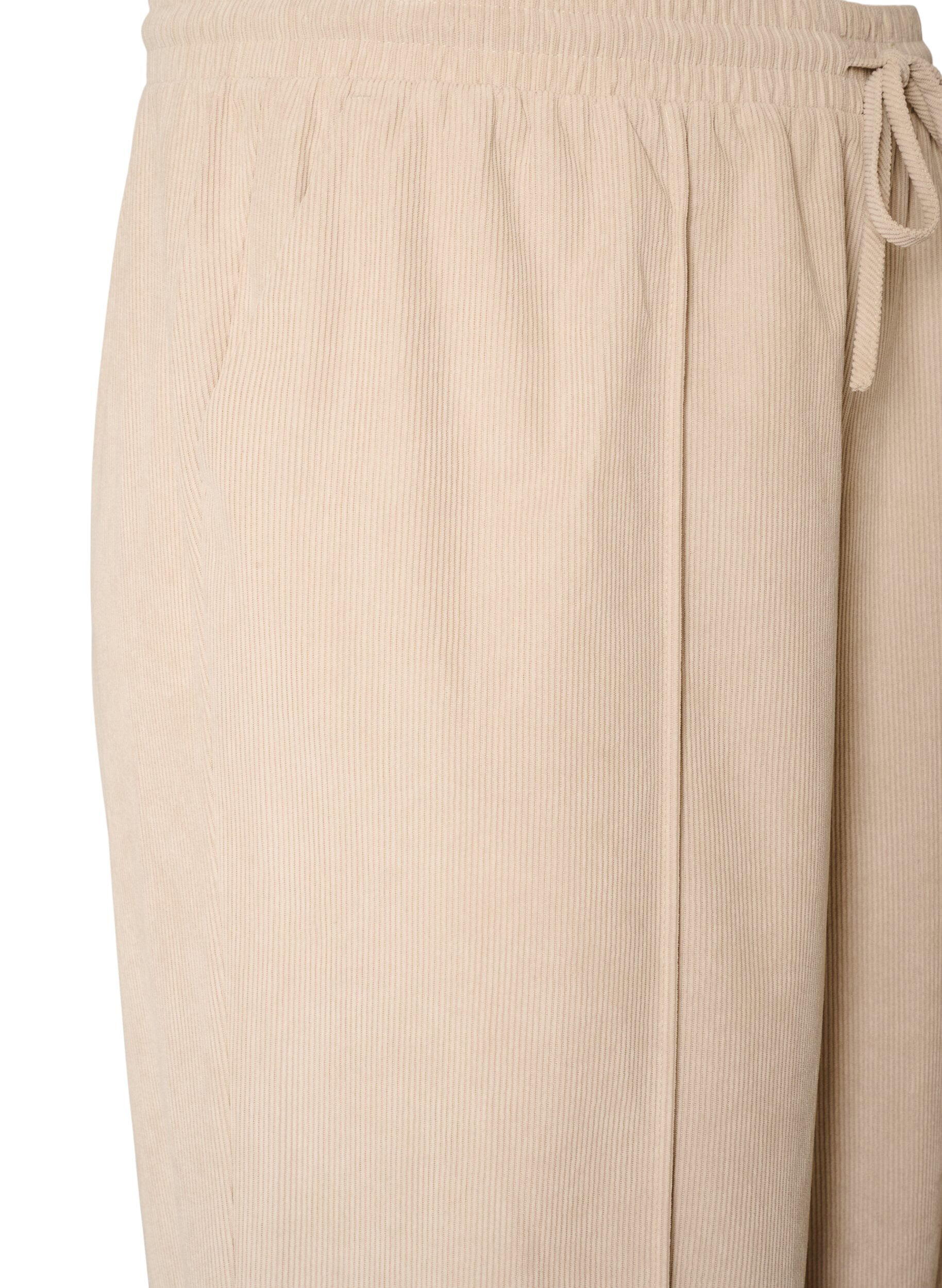 ZizziPantalon en velours c&ocirc;tel&eacute; &agrave; coupe ample et taille haute, Beige, Packshot image number 2