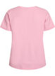T-shirt basic uni en coton, Rose, Packshot image number 1