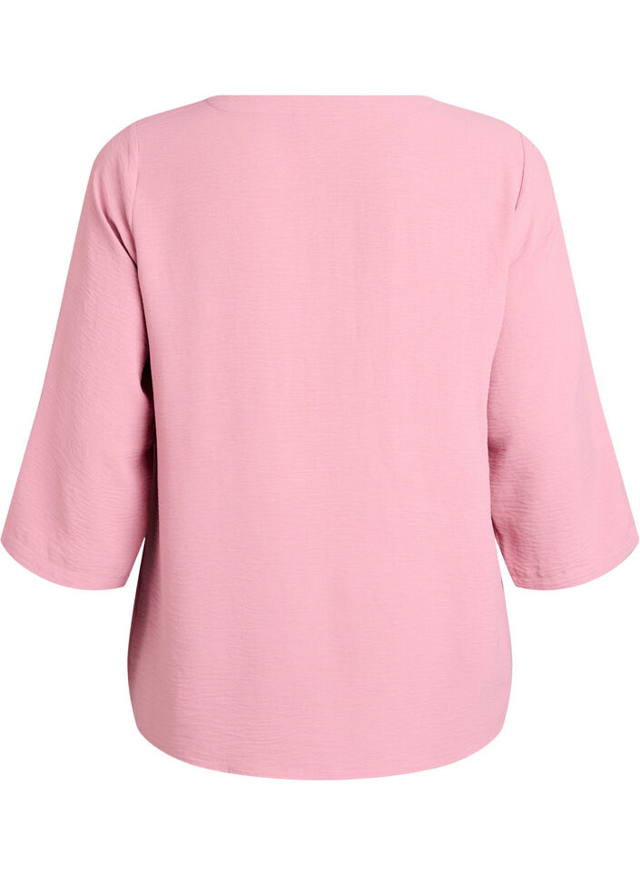 Blouse &agrave; manches 3/4, Rose, Packshot image number 1