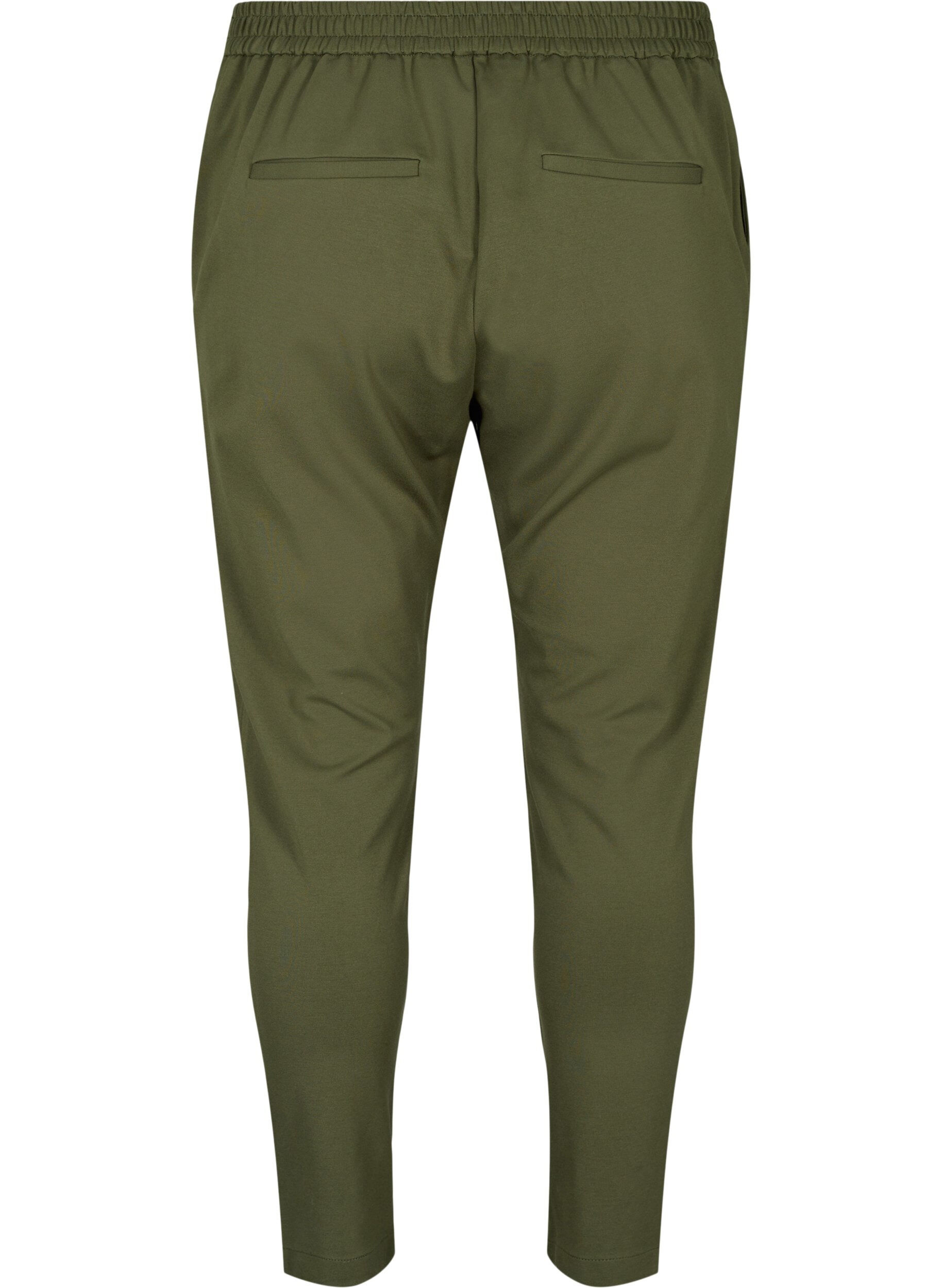 Zizzi Pantalon court avec poches, Vert fonc&eacute;, Packshot image number 1