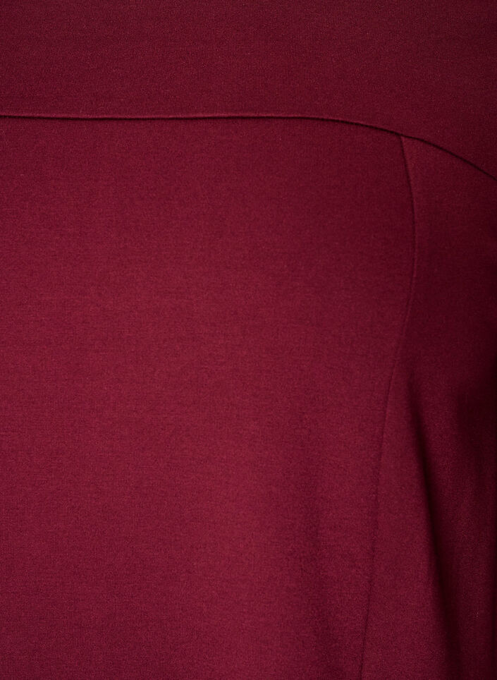 Robe &eacute;vas&eacute;e manches 3/4, Bordeaux, Packshot image number 2