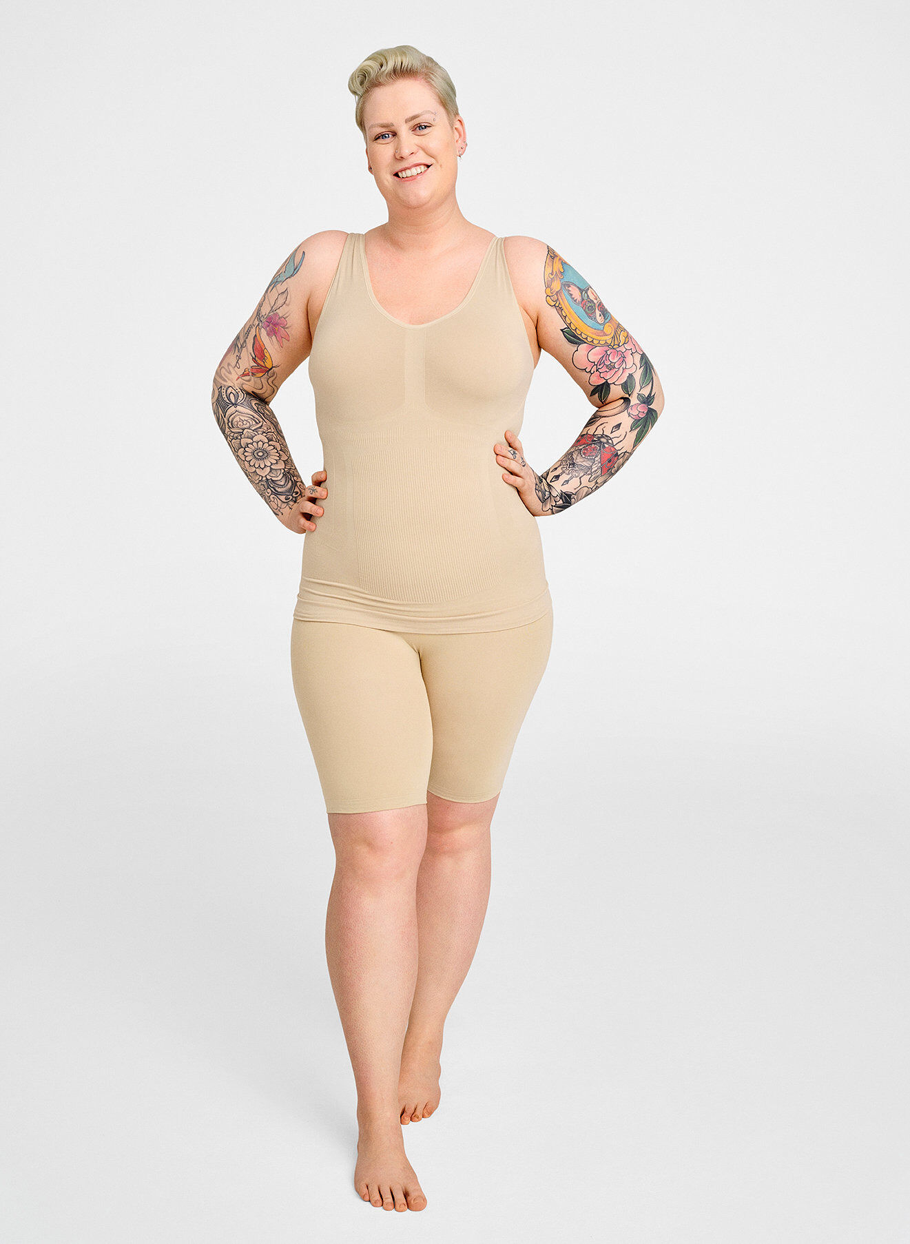 Zizzi Short gainant, Beige, Image image number 0