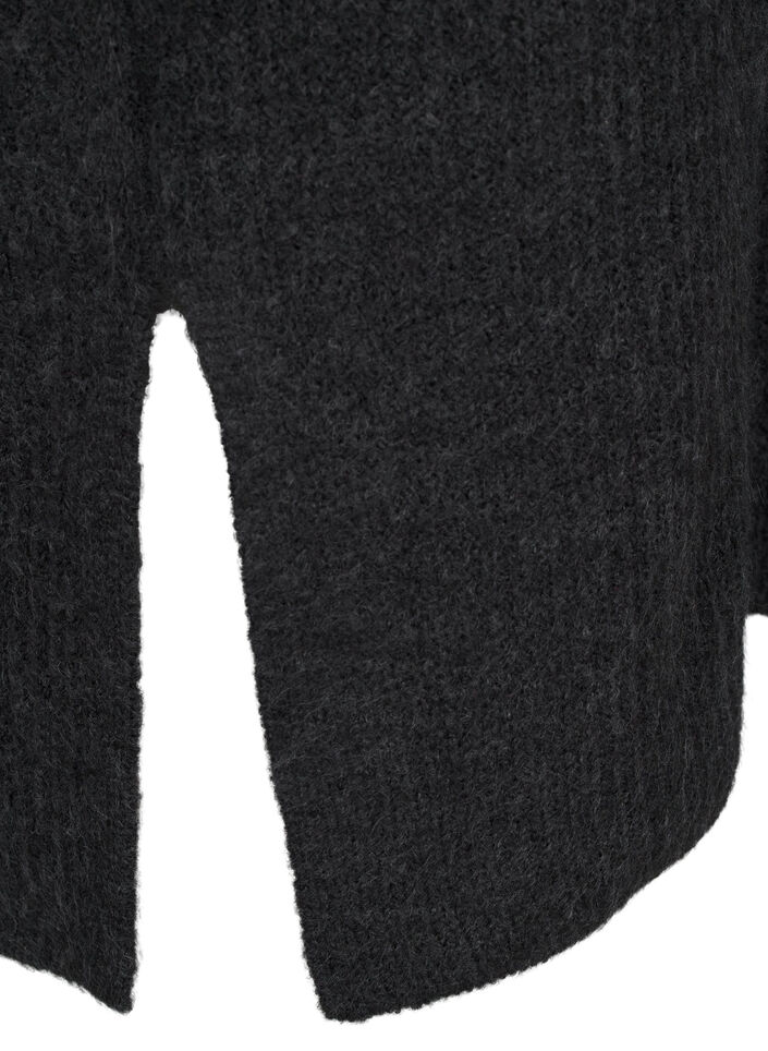 Robe en tricot et &agrave; col roul&eacute;, Gris anthracite, Packshot image number 3