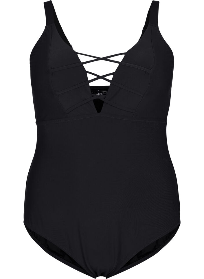 Maillot de bain avec cordon, Black, Packshot image number 0