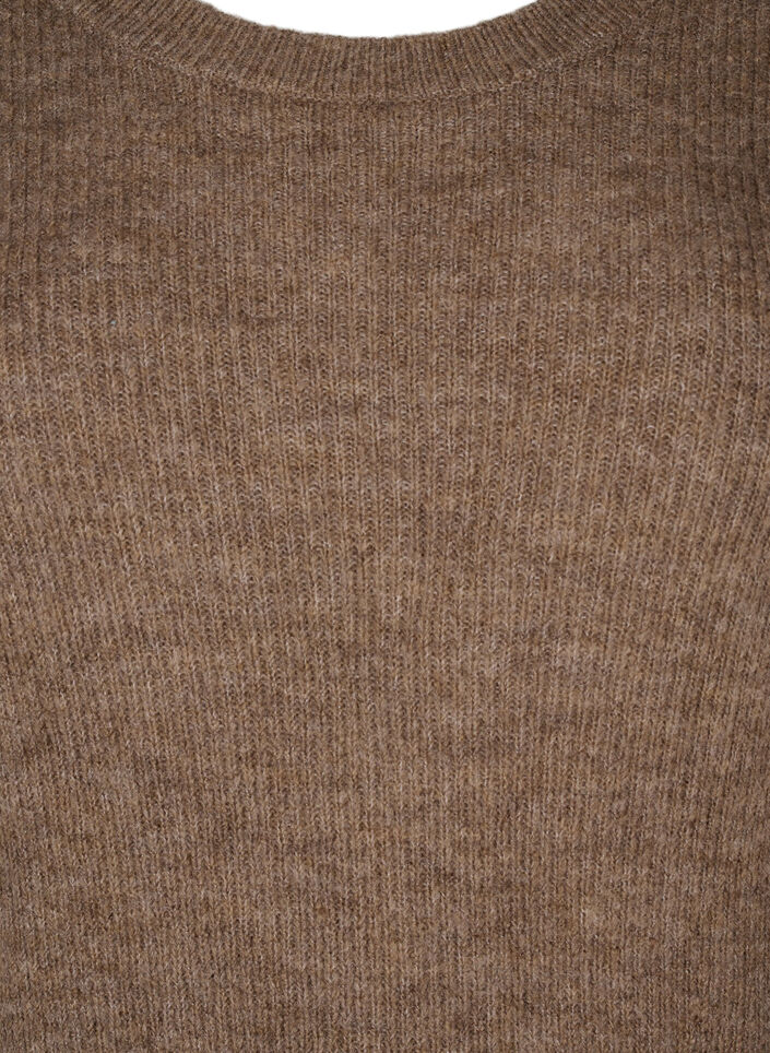 Robe à manches longues en tricot côtelé, Caribou Mel., Packshot image number 2