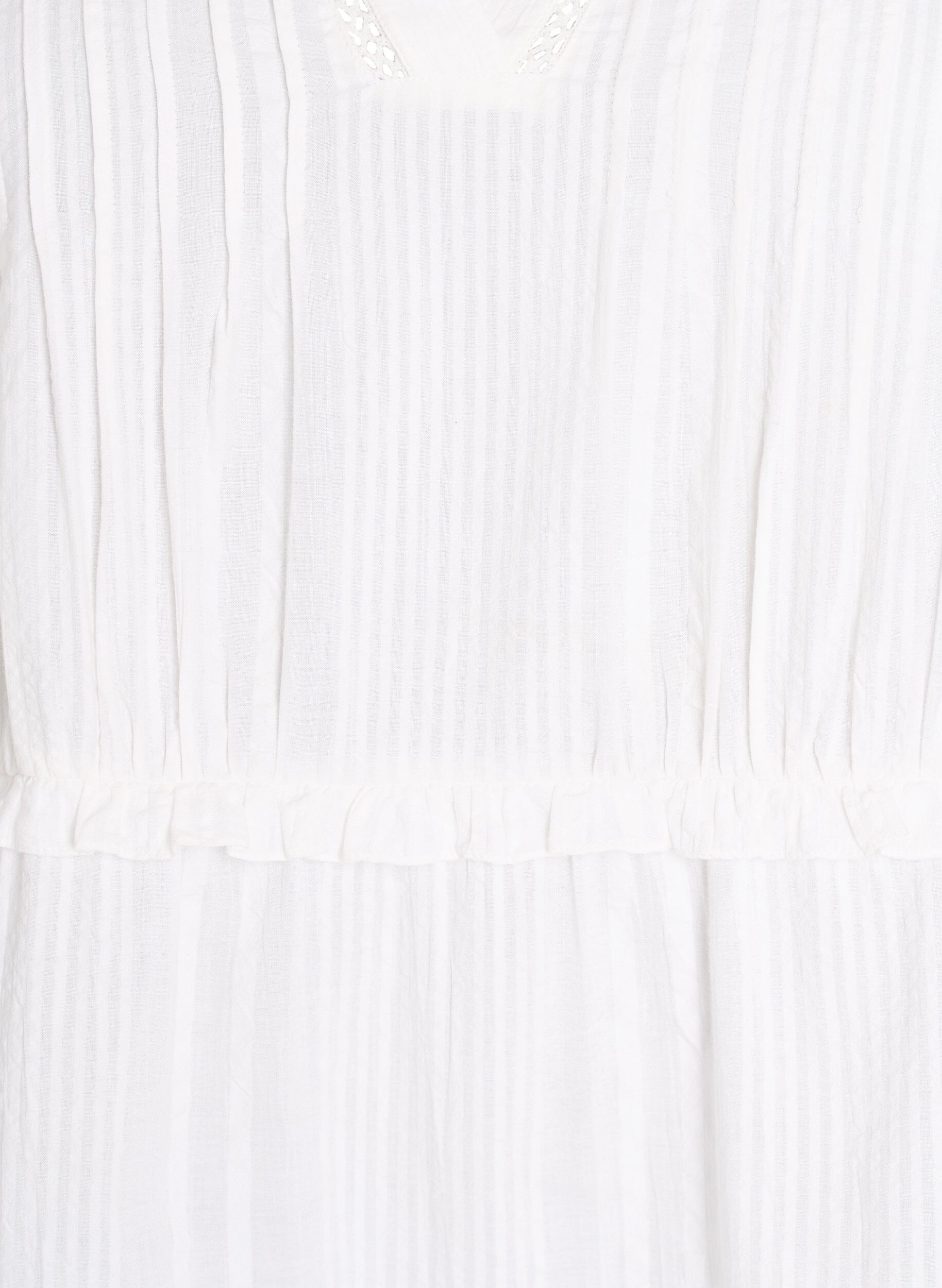 Zizzi Tunique en forme de A avec des volants, Blanc, Packshot image number 2