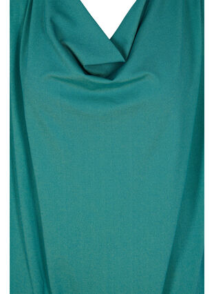 Tunique de couleur unie à manches 3/4, Teal Green Melange, Packshot image number 2