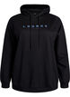 Sweat &agrave; capuche avec imprim&eacute;, Noir, Packshot image number 0