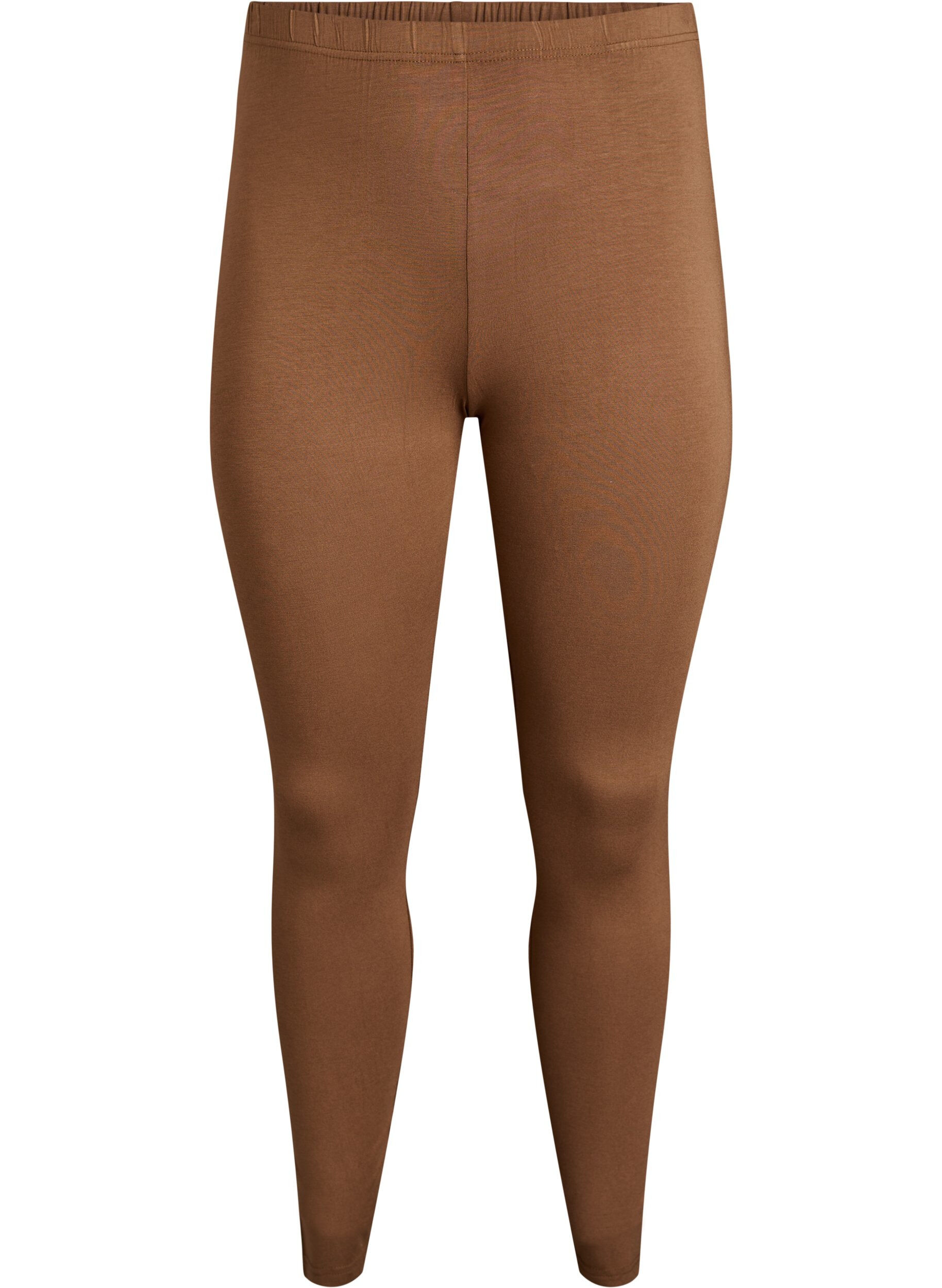 ZizziLeggings basiques en viscose, Marron, Packshot image number 0