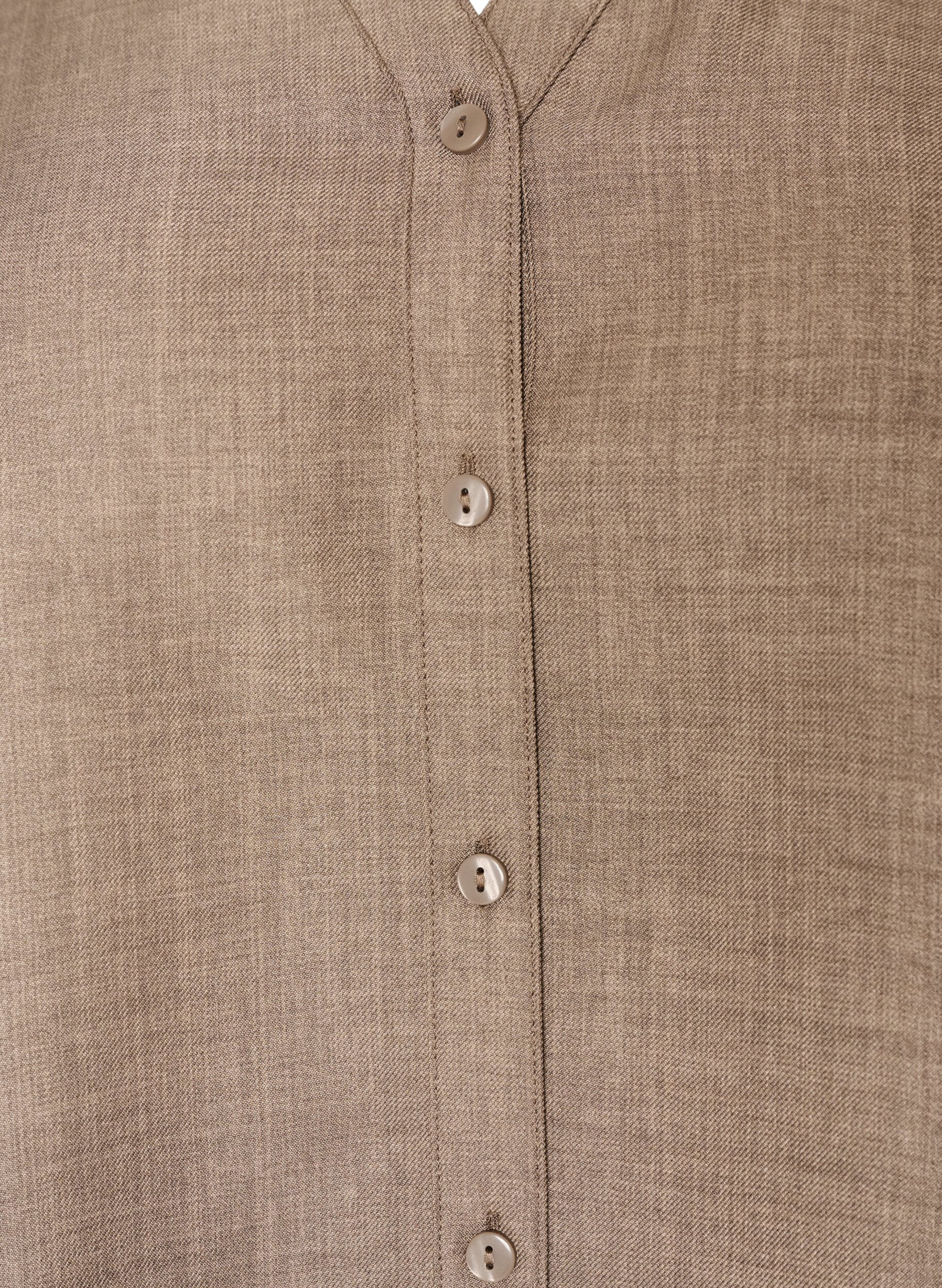 ZizziChemise ample avec col en V, Marron, Packshot image number 2