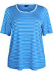 T-shirt en TENCEL&trade; Lyocell &agrave; rayures, Bleu, Packshot image number 0