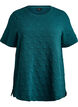 T-shirt en jersey de coton gaufr&eacute;, Vert, Packshot image number 0