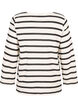 Cardigan rayé avec cordon de serrage, Sand Black Stripe, Packshot image number 1