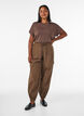T-shirt en viscose &agrave; rayures paillet&eacute;es, Marron, Model image number 1