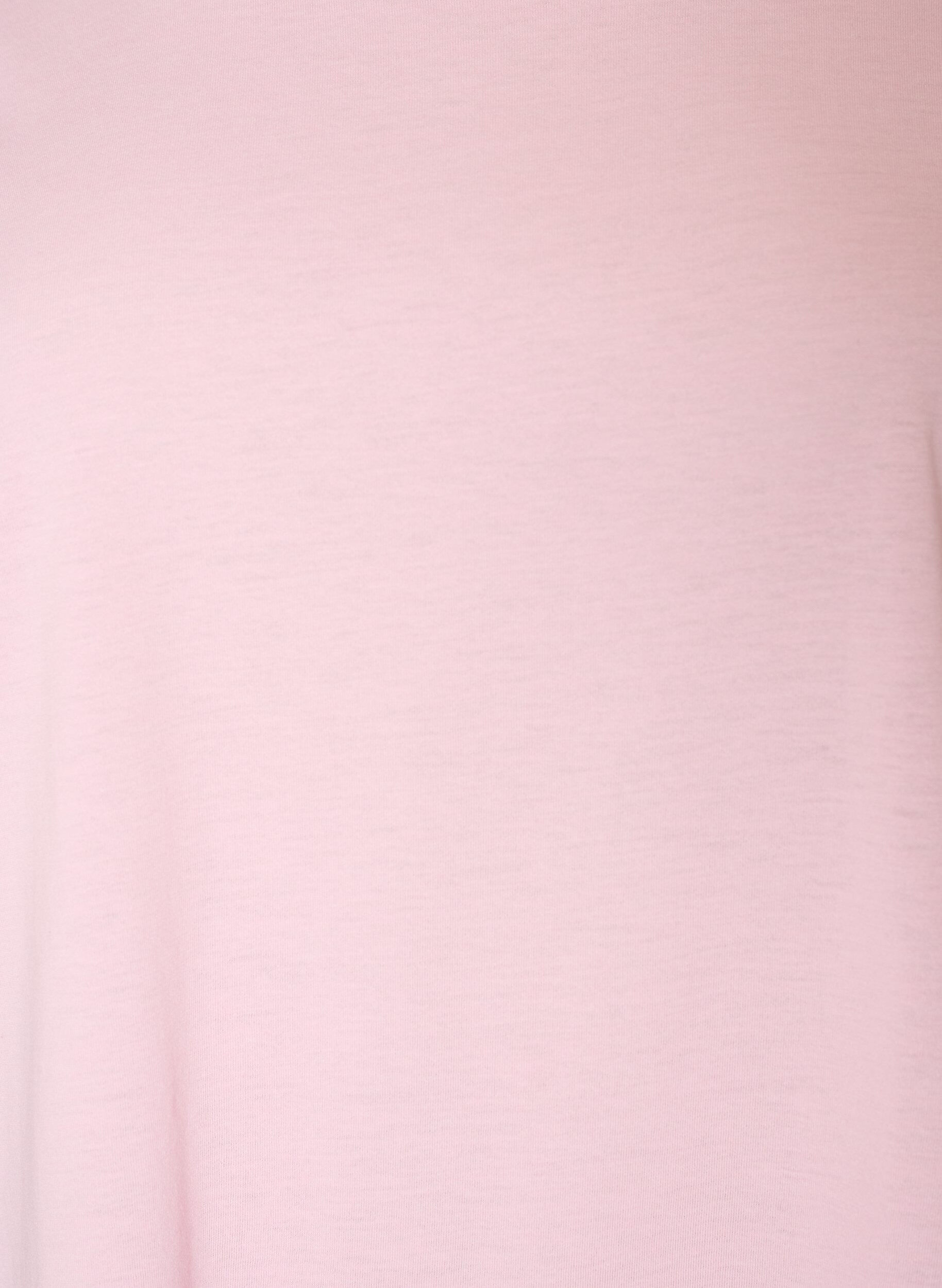ZizziT-shirt &agrave; manches courtes en coton m&eacute;lang&eacute;, Rose, Packshot image number 2
