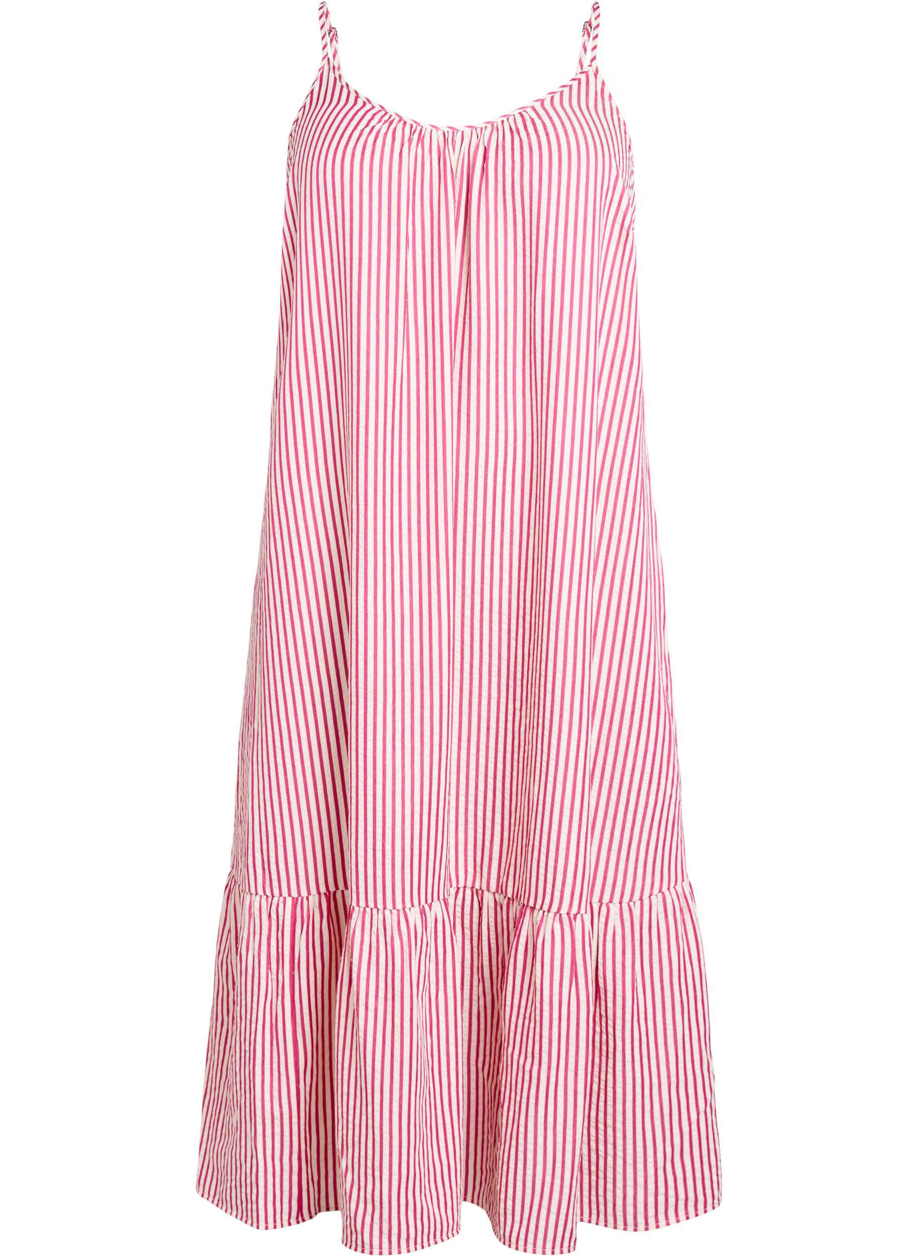 ZizziRobe d'&eacute;t&eacute; &agrave; rayures et &agrave; forme en A, Rose, Packshot image number 0